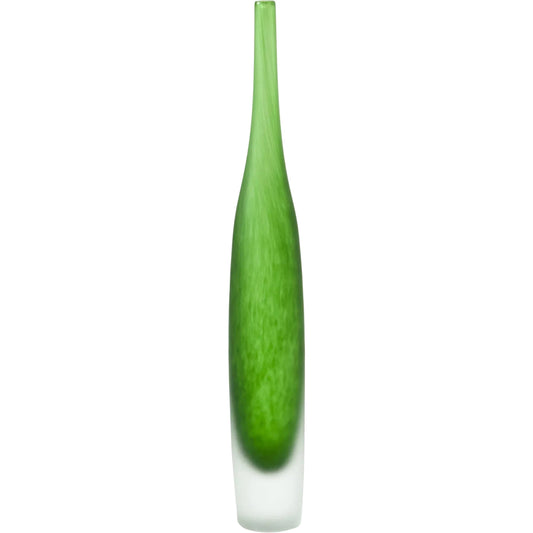 Spire Bottle by Global Views. Made from calcified sodium glass in a modern style.