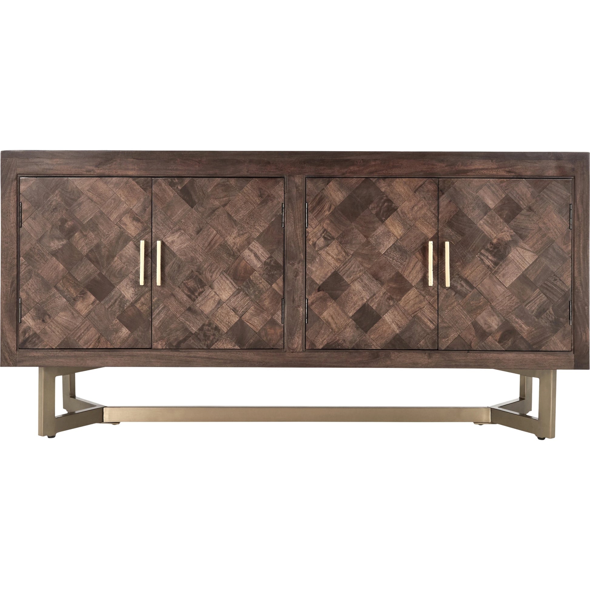 Kensie Sideboard by Classic Home in brown. Made from mango wood, iron base in a modern style.