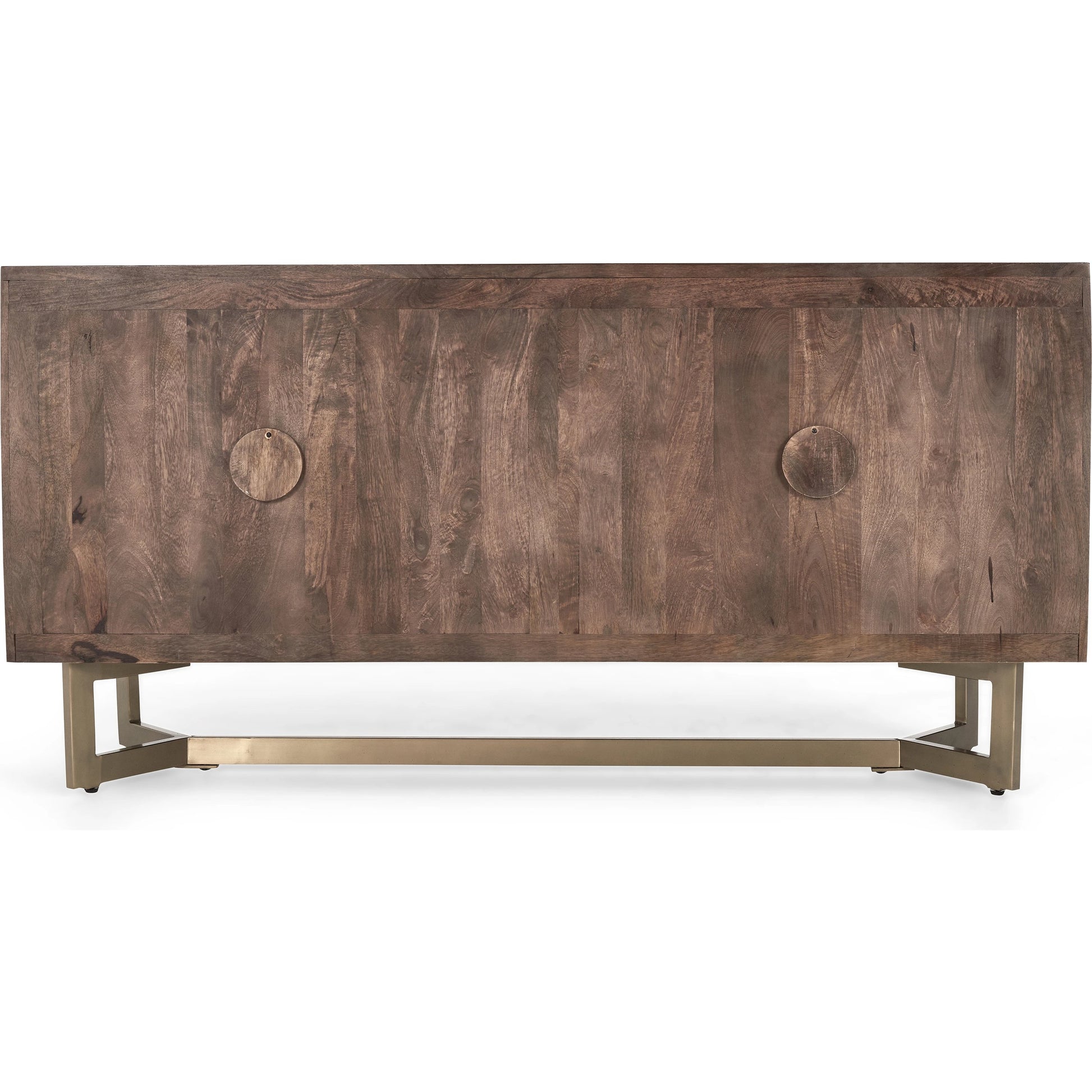 Kensie Sideboard by Classic Home in brown. Made from mango wood, iron base in a modern style.