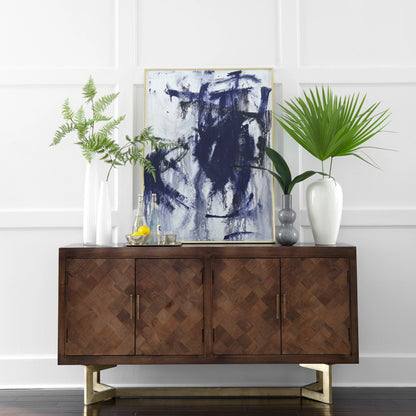 Kensie Sideboard by Classic Home in brown. Made from mango wood, iron base in a modern style.