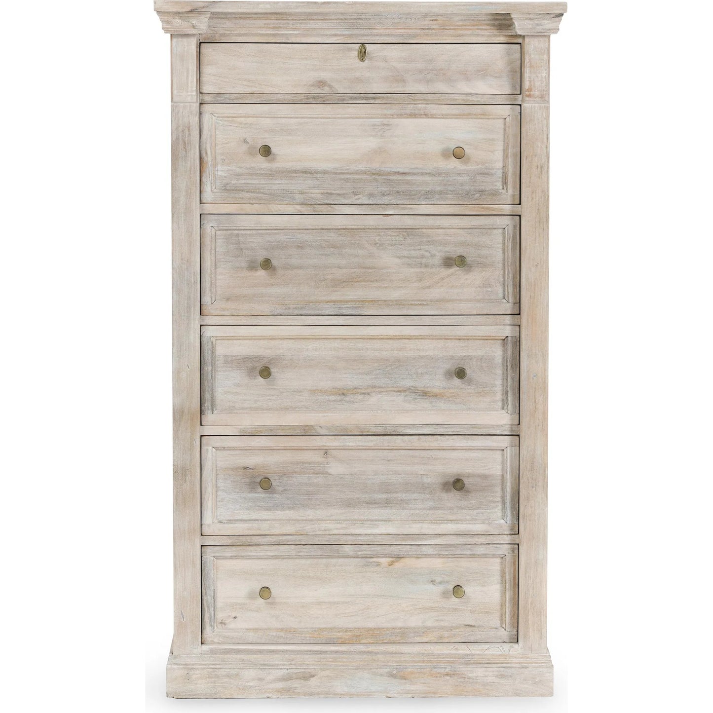 003 SI-2256328 | Additional Silo | Adelaide 6-Drawer Mango Wood Chest by Classic Home in white wash. Made from mango wood in a transitional style.
