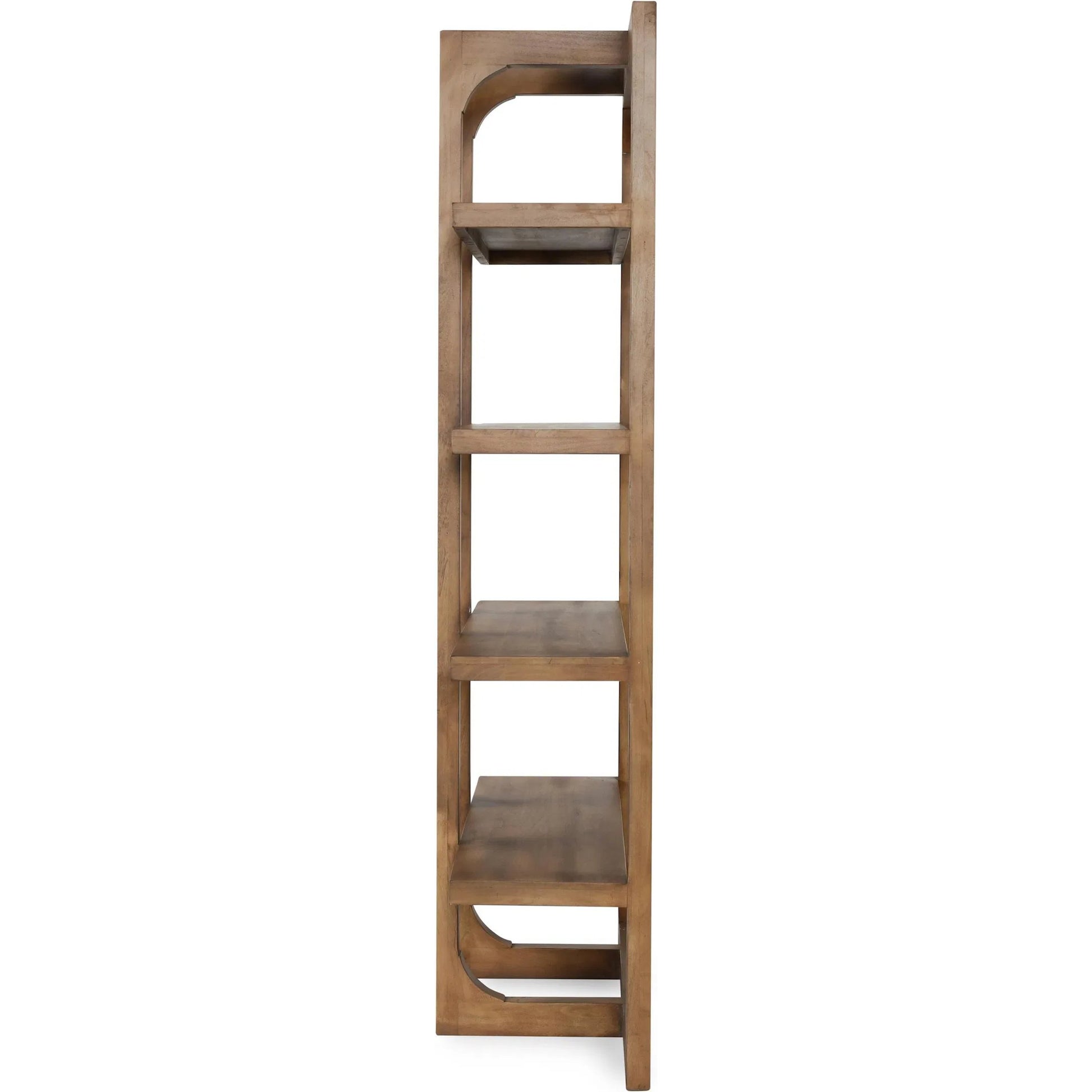 Gordon Acacia Wood Bookcase by Classic Home in natural. Made from acacia wood in a modern style.