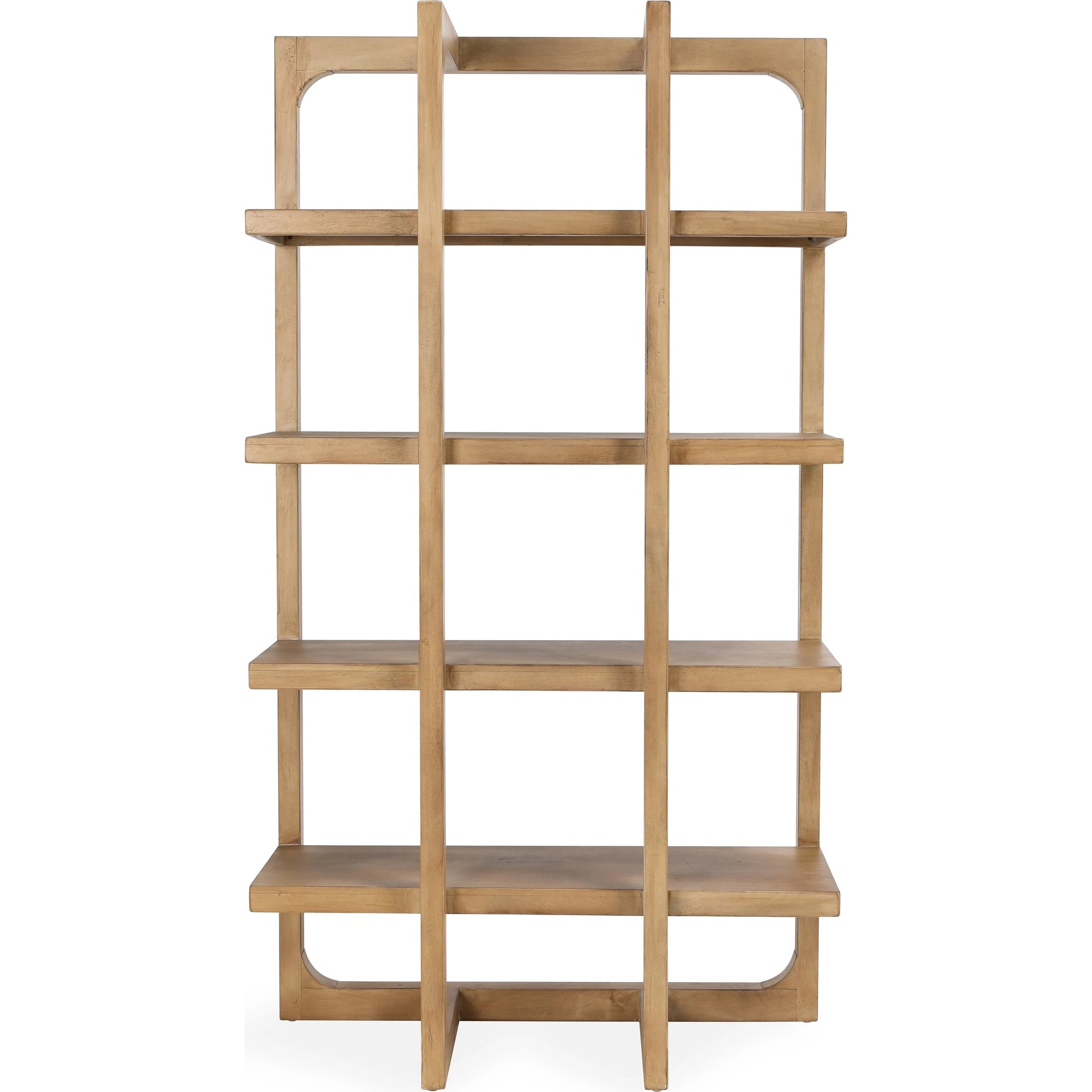 Gordon Acacia Wood Bookcase by Classic Home in natural. Made from acacia wood in a modern style.