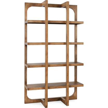Gordon Acacia Wood Bookcase by Classic Home in natural. Made from acacia wood in a modern style.