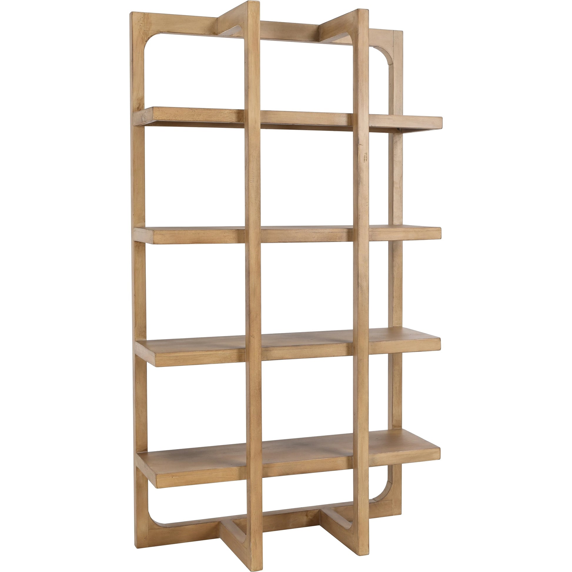 Gordon Acacia Wood Bookcase by Classic Home in natural. Made from acacia wood in a modern style.