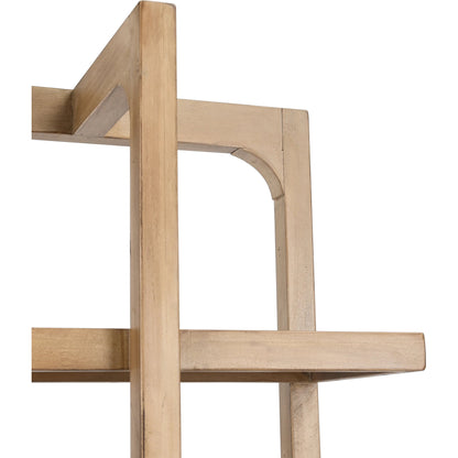 Gordon Acacia Wood Bookcase by Classic Home in natural. Made from acacia wood in a modern style.