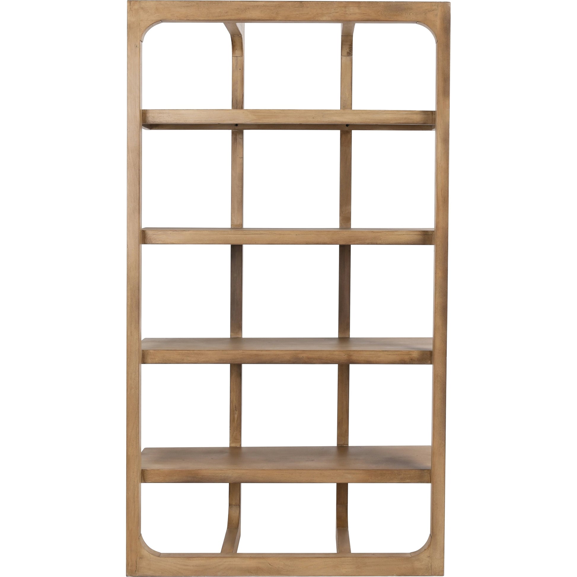 Gordon Acacia Wood Bookcase by Classic Home in natural. Made from acacia wood in a modern style.