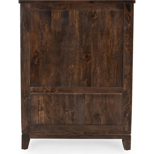 Vivienne Mango Wood Wine Cabinet by Classic Home in brown. Made from mango wood in a unique style.