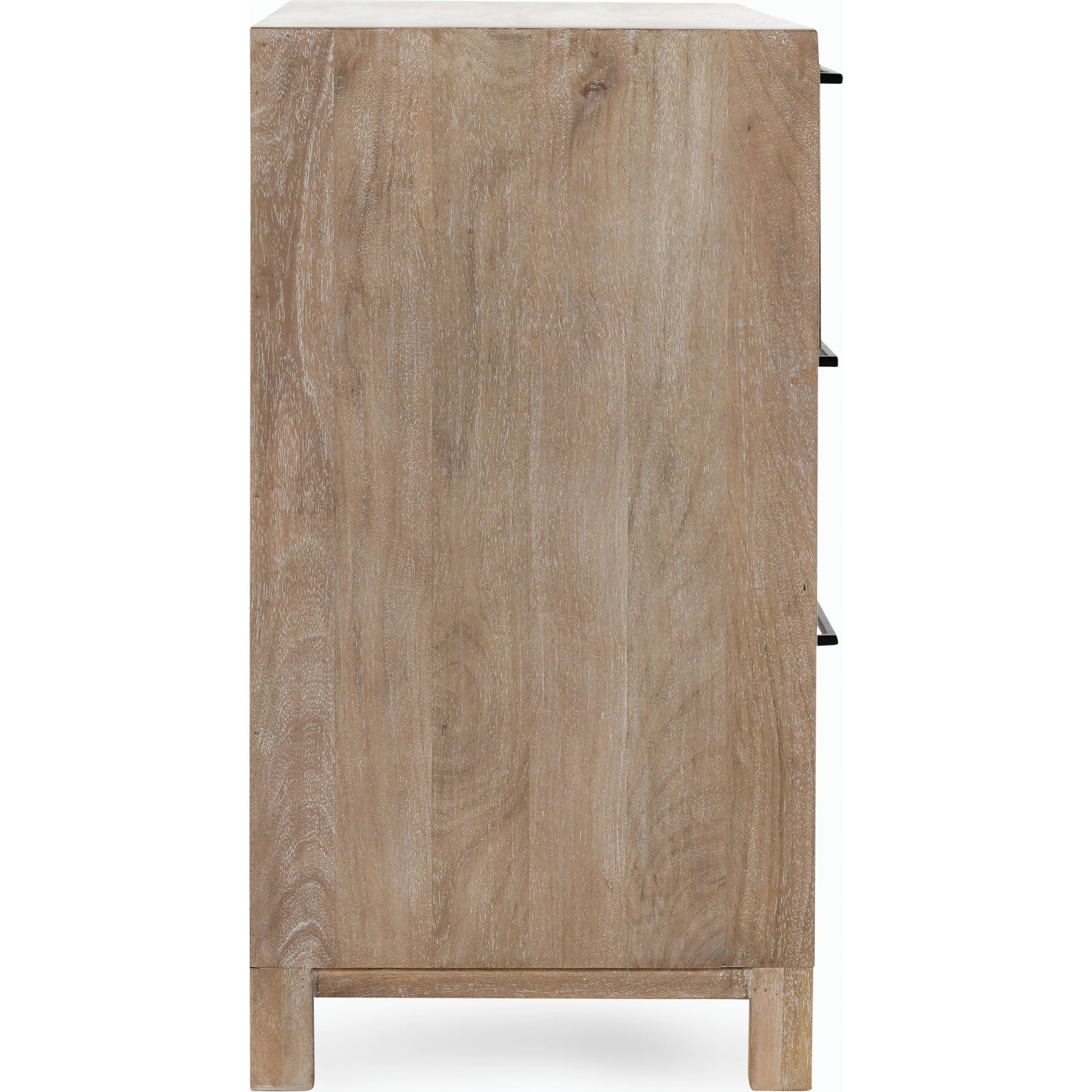 Jensen Six-Drawer Mango Wood Dresser by Classic Home in light brown. Made from mango wood, cane in a cottage & farmhouse style.