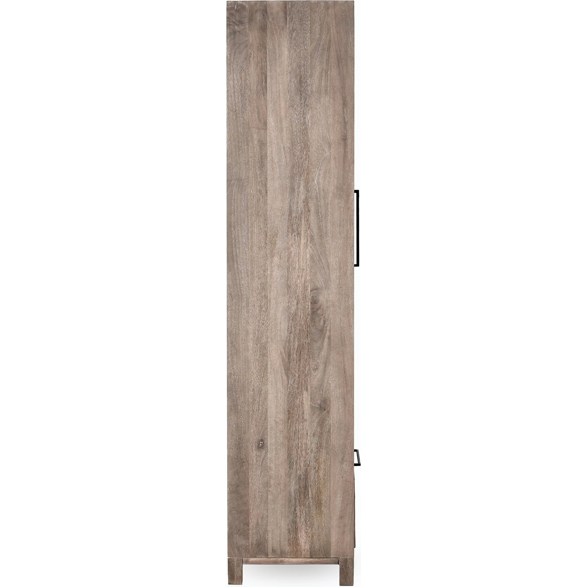 Jensen Tall Cabinet by Classic Home in taupe. Made from mango wood, cane, tempered glass in a modern style.