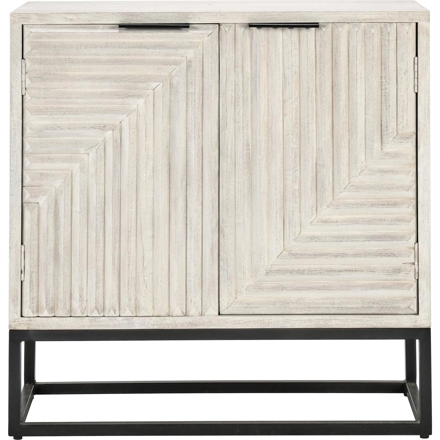 027 SI-2160309 | Additional Silo | Flint Accent Cabinet by Classic Home in white. Made from mango wood, iron base in a modern style.