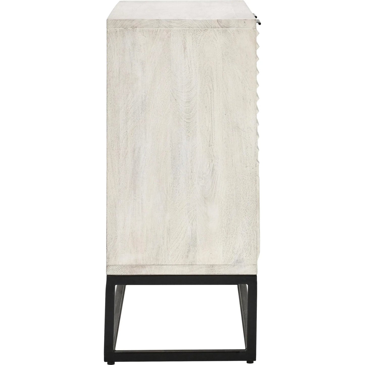031 SI-2160309 | Additional Silo | Flint Accent Cabinet by Classic Home in white. Made from mango wood, iron base in a modern style.