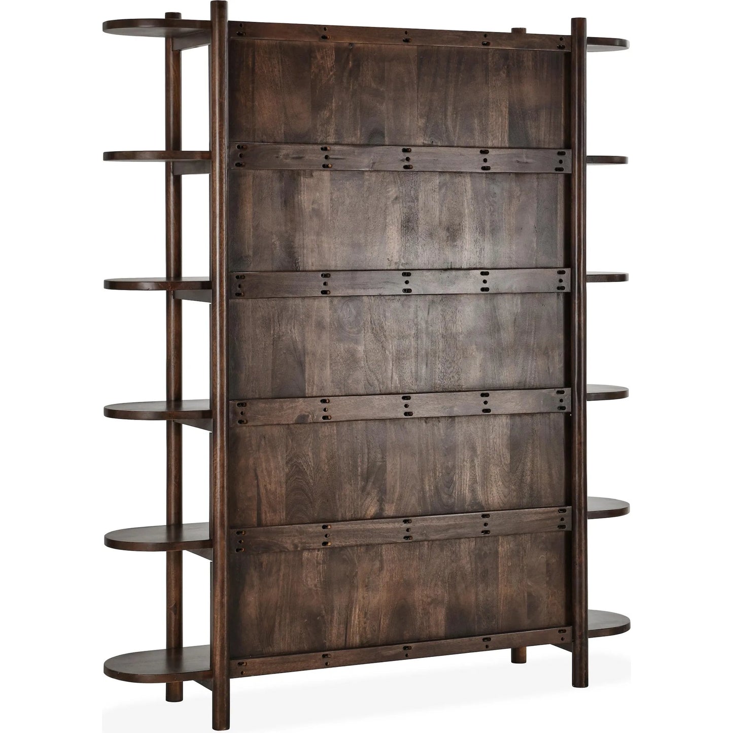 002 SI-2237285 | Additional Silo | Redford 81" Mango Wood Bookcase by Classic Home in brown. Made from unique in a traditional style.