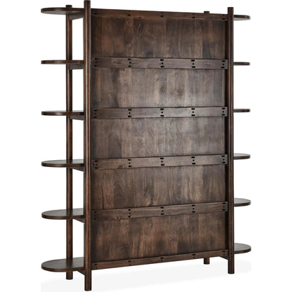 Redford 81" Mango Wood Bookcase by Classic Home in brown. Made from unique in a traditional style.