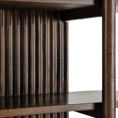 Redford 81" Mango Wood Bookcase by Classic Home in brown. Made from unique in a traditional style.