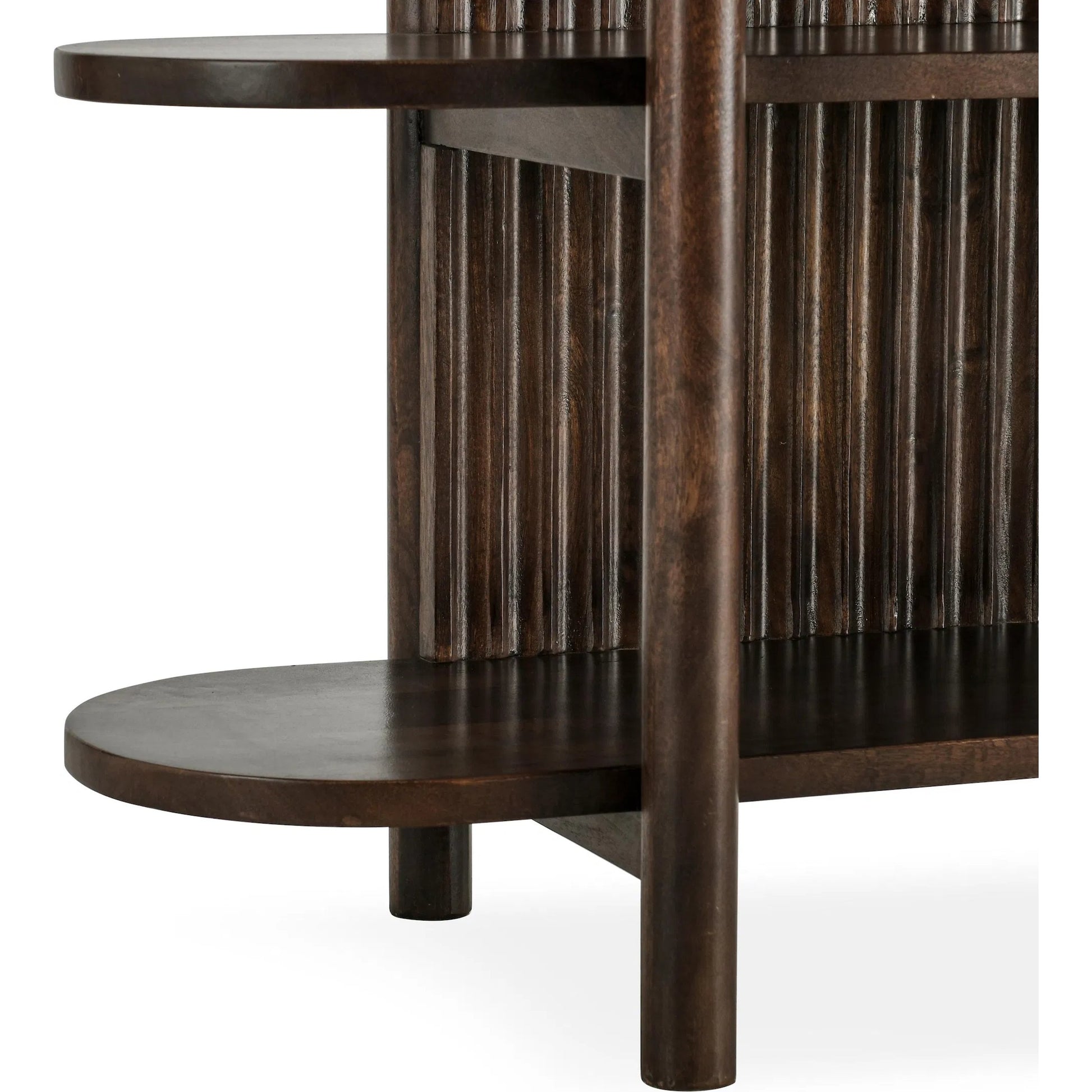 Redford 81" Mango Wood Bookcase by Classic Home in brown. Made from unique in a traditional style.