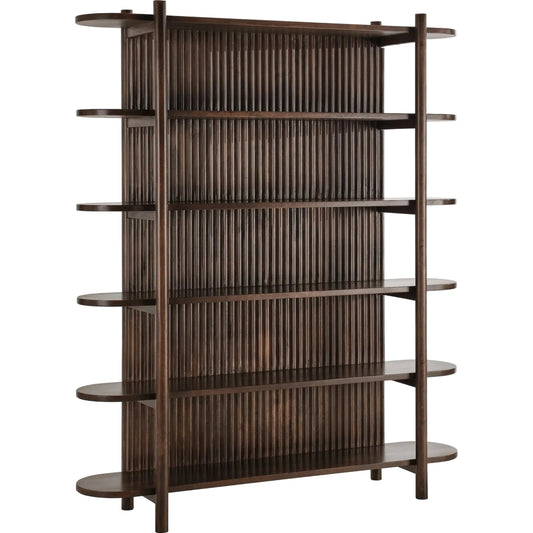 Redford 81" Mango Wood Bookcase by Classic Home in brown. Made from unique in a unique style.