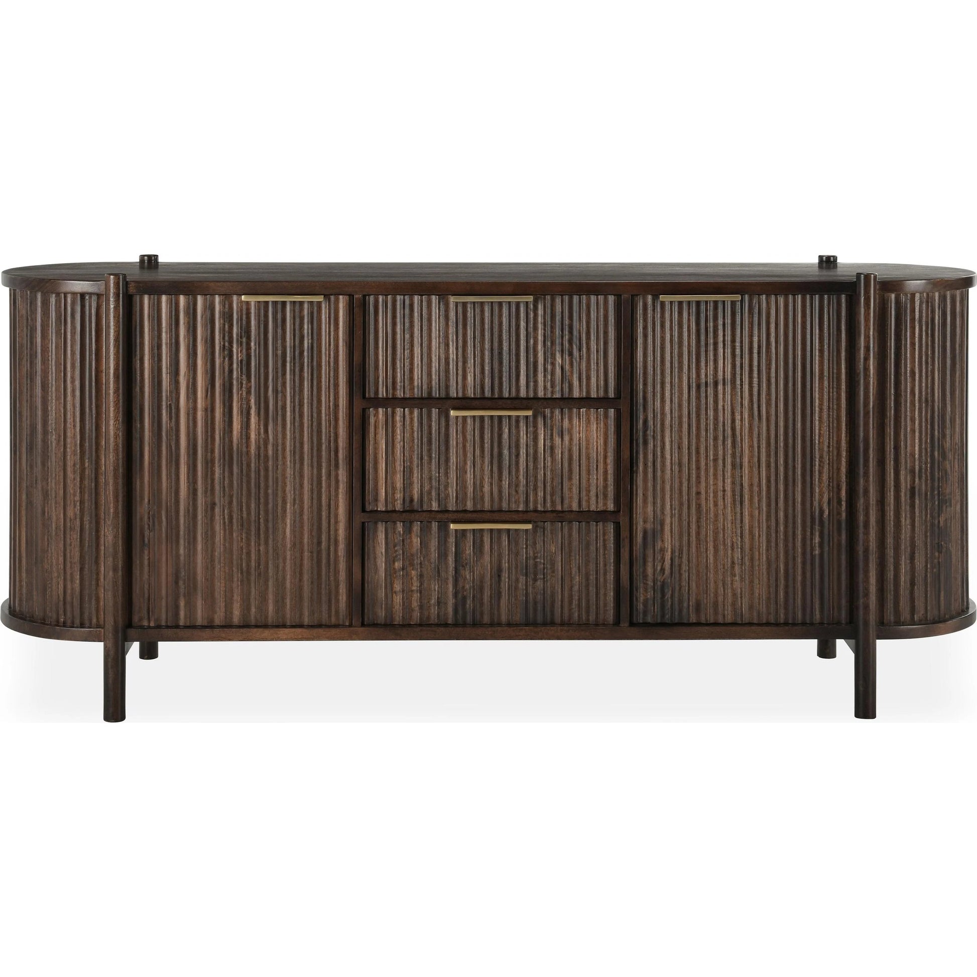 Redford 73" Mango Wood Buffet Sideboard by Classic Home in brown. Made from unique in a traditional style.