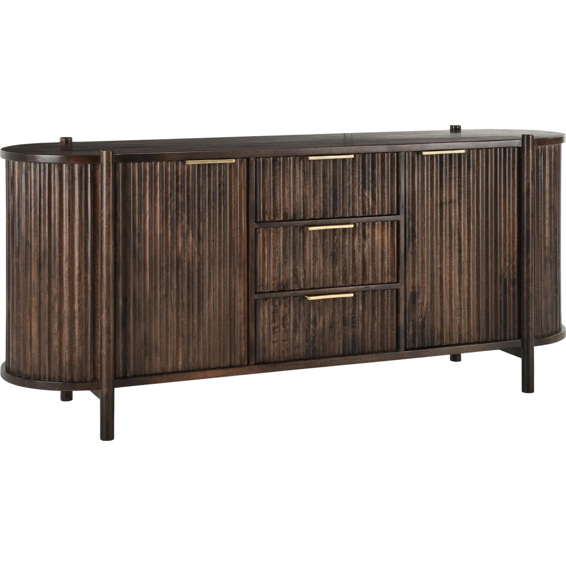 Redford 73" Mango Wood Buffet Sideboard by Classic Home in brown. Made from unique in a traditional style.