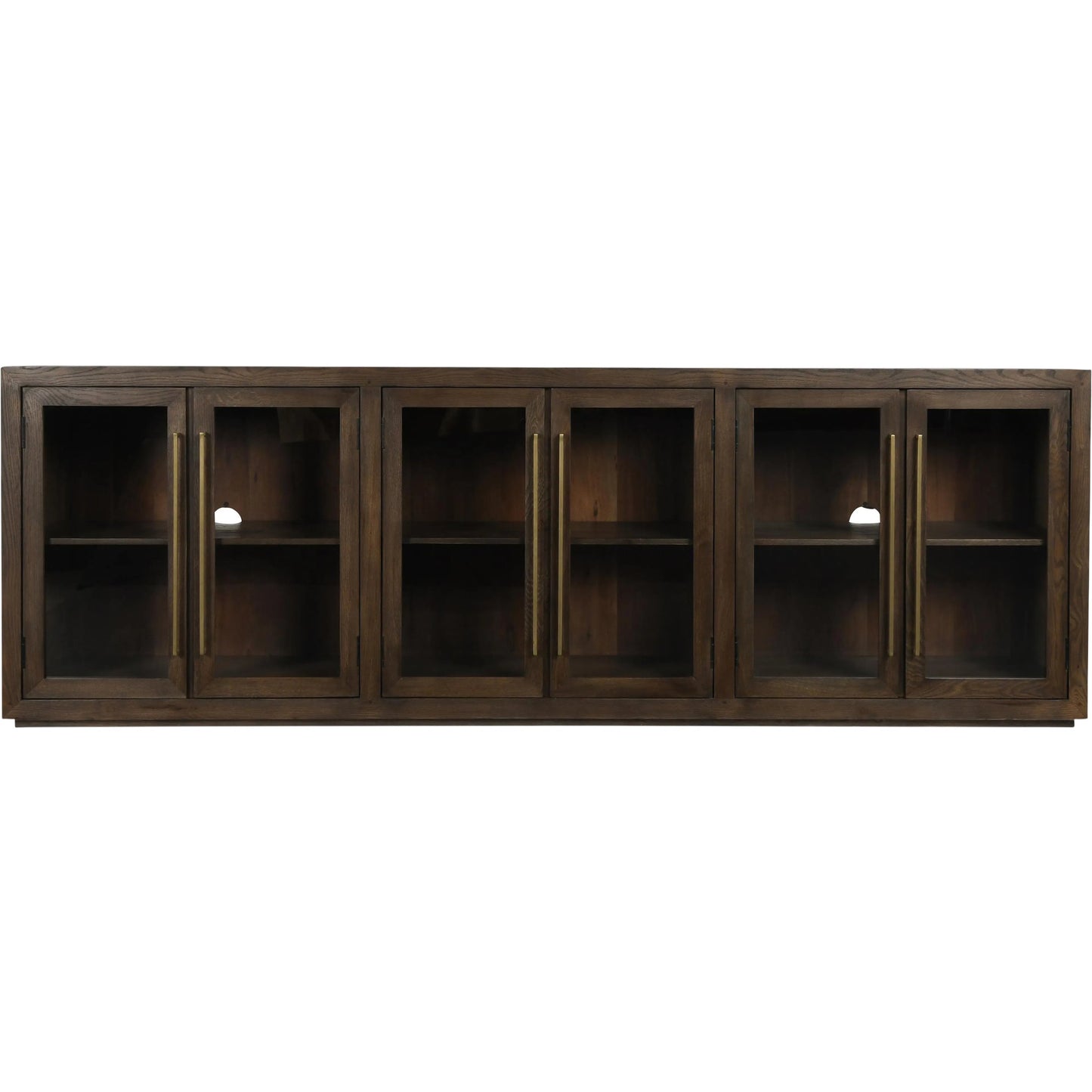 007 SI-2238861 | Primary Silo | Bradley 6 Doors Sideboard by Classic Home in cocoa brown. Made from oak wood, tempered glass in a modern style.
