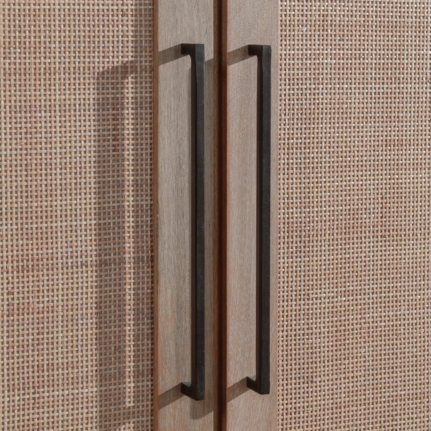 007 SI-2238862 | Closeup | Jensen 72" Wood and Cane Weave Buffet Sideboard by Classic Home in taupe. Made from mango wood, cane in a transitional style.