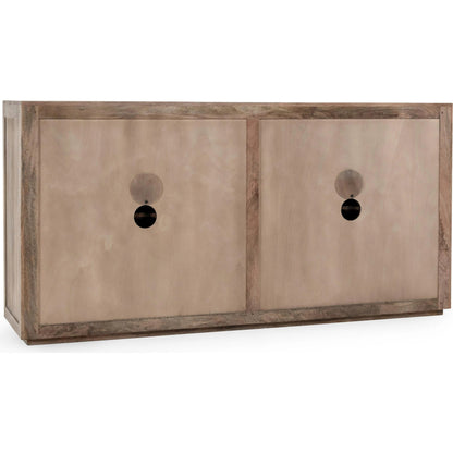 Jensen 72" Wood and Cane Weave Buffet Sideboard by Classic Home in taupe. Made from mango wood, cane in a transitional style.