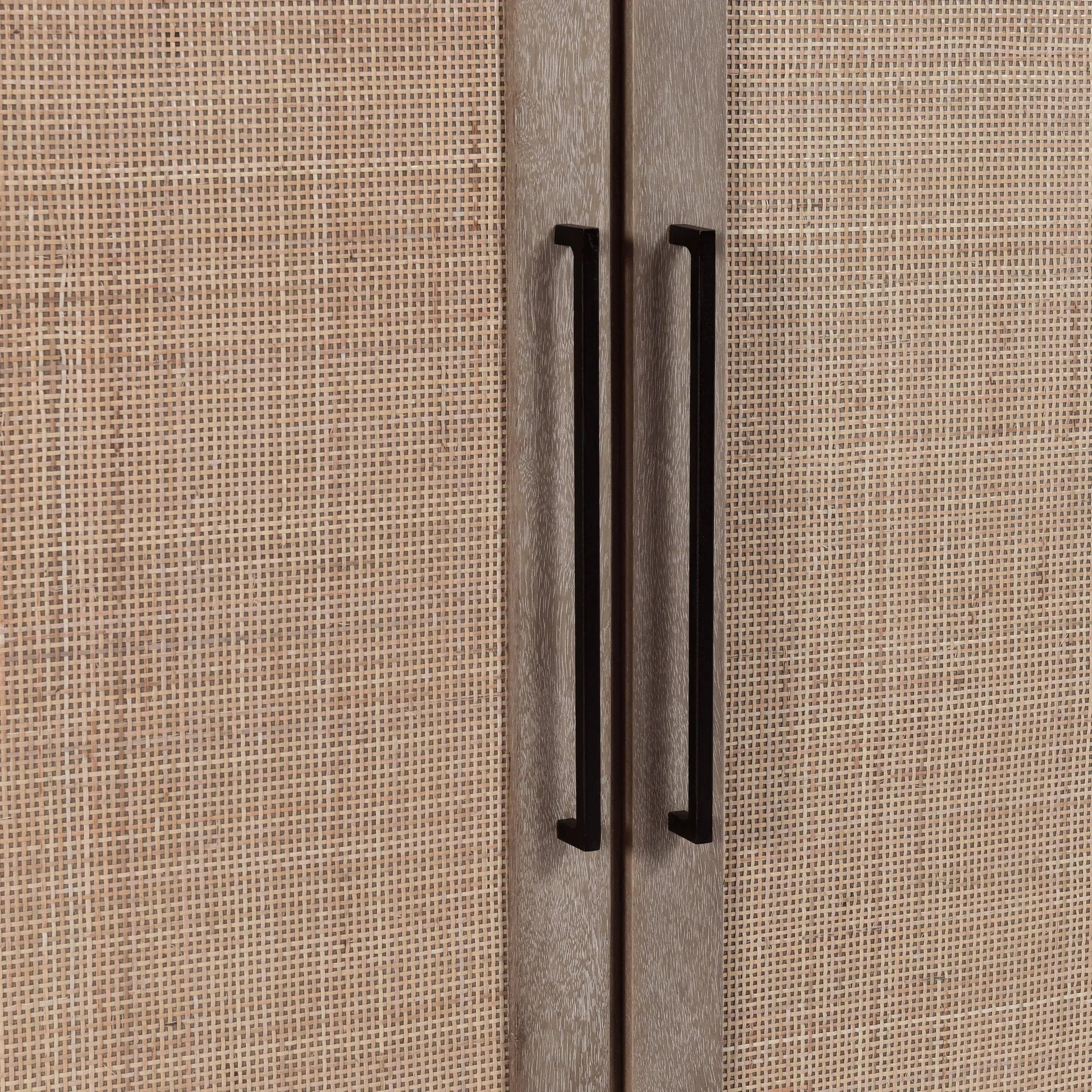 Jensen 72" Wood and Cane Weave Buffet Sideboard by Classic Home in taupe. Made from mango wood, cane in a transitional style.