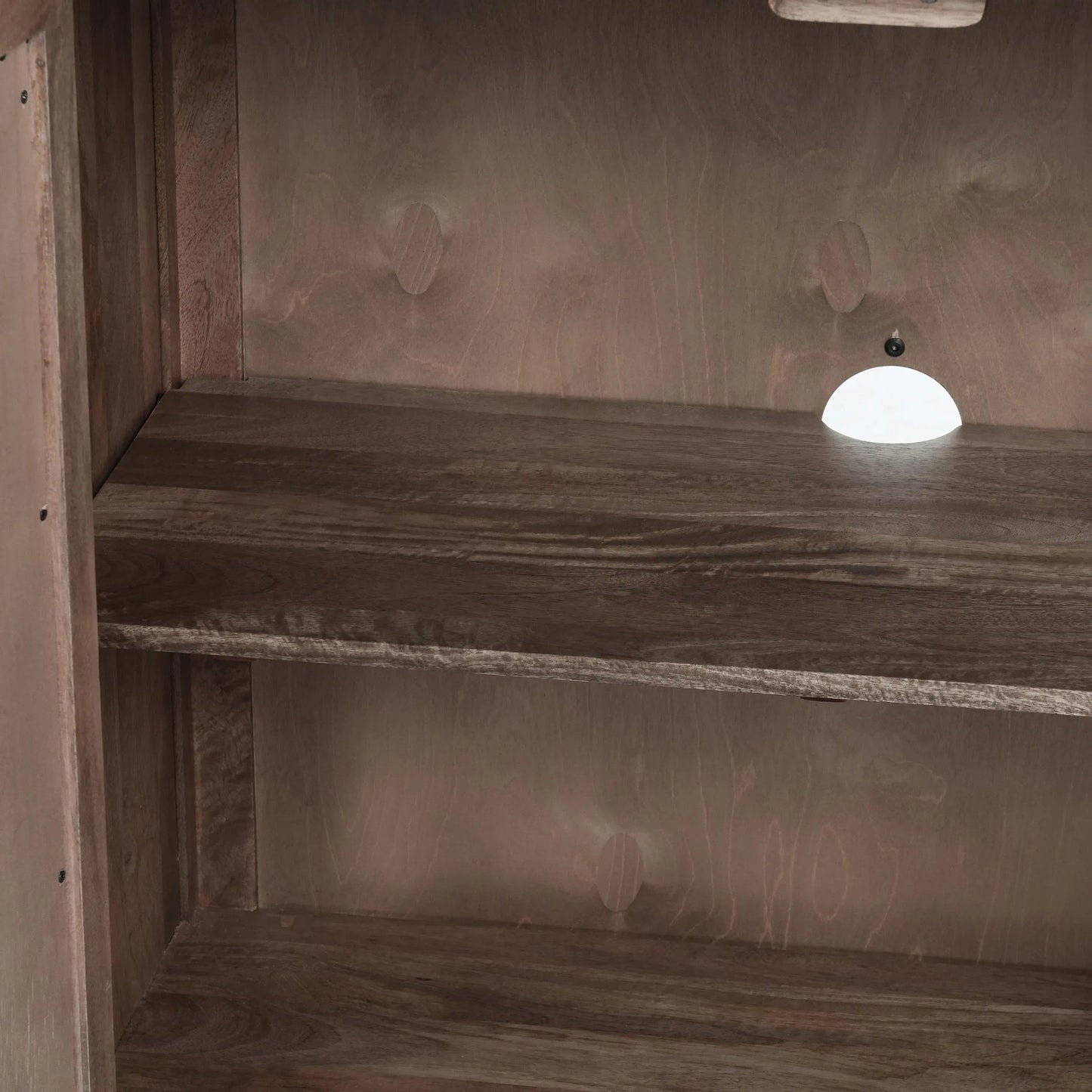 006 SI-2238862 | Closeup | Jensen 72" Wood and Cane Weave Buffet Sideboard by Classic Home in taupe. Made from mango wood, cane in a transitional style.