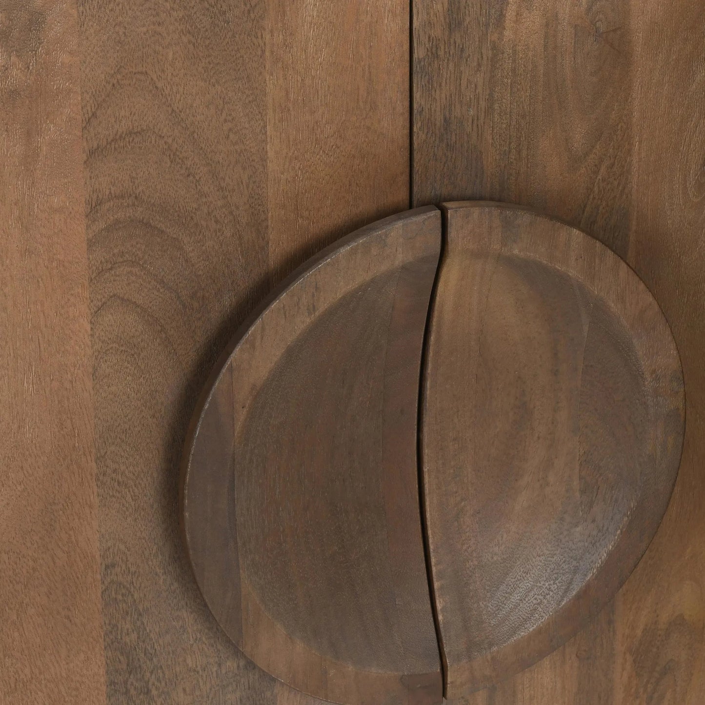 008 SI-2238864 | Closeup | Vally 6-Door Natural Mango Wood Sideboard by Classic Home in natural. Made from mango wood in a transitional style.