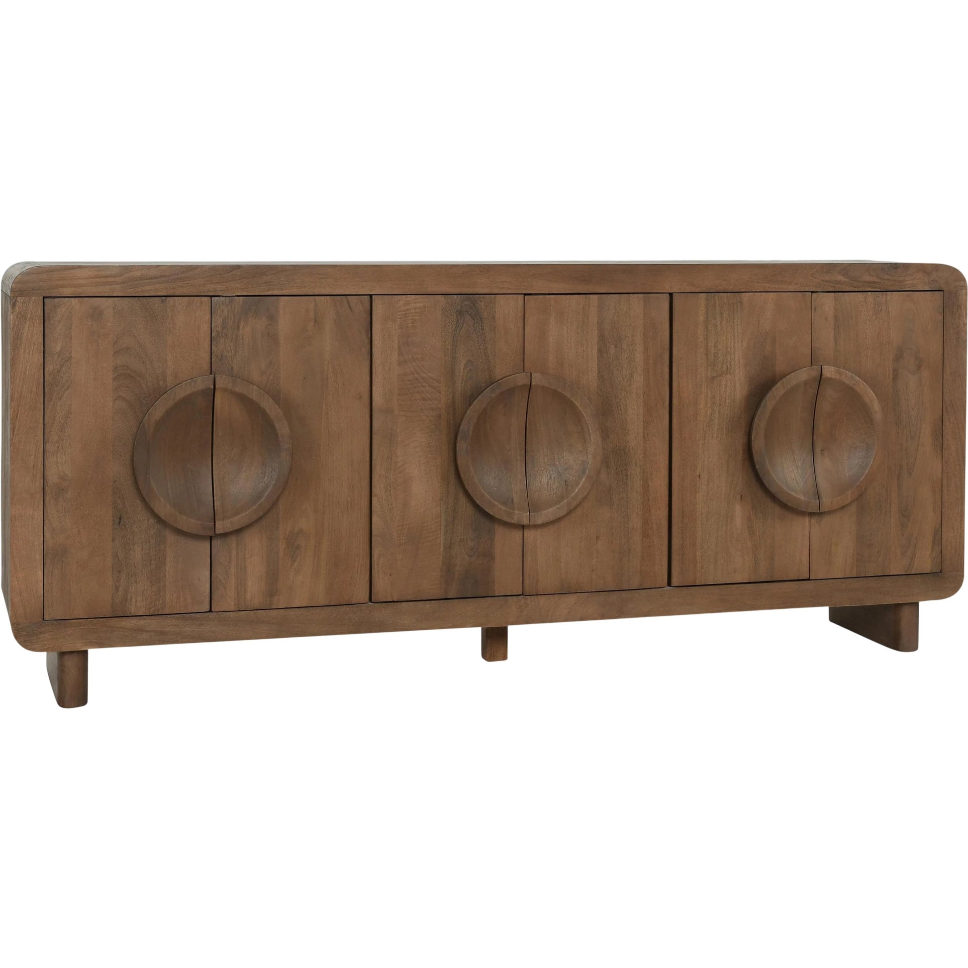 Vally 6-Door Natural Mango Wood Sideboard by Classic Home in natural. Made from mango wood in a transitional style.