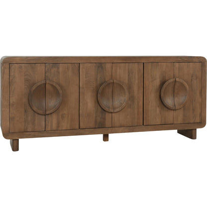 Vally 6-Door Natural Mango Wood Sideboard by Classic Home in natural. Made from mango wood in a transitional style.