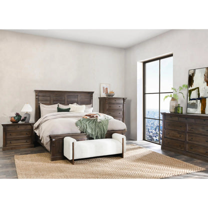 Adelaide Nine-Drawer Mango Wood Dresser by Classic Home in cocoa brown. Made from mango wood in a traditional style.