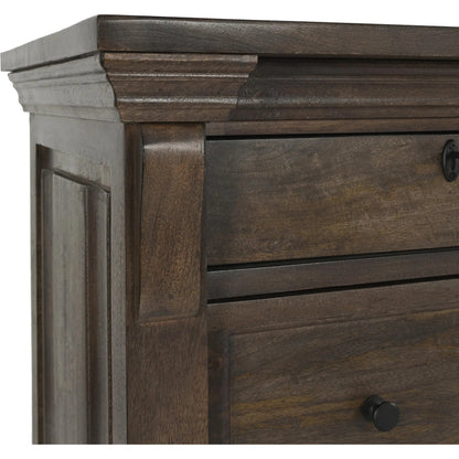 Adelaide Nine-Drawer Mango Wood Dresser by Classic Home in cocoa brown. Made from mango wood in a traditional style.