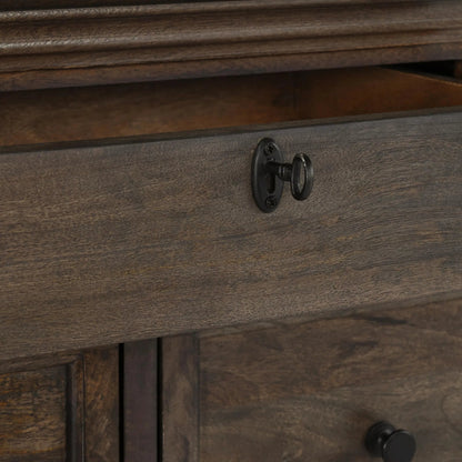 Adelaide Nine-Drawer Mango Wood Dresser by Classic Home in cocoa brown. Made from mango wood in a traditional style.