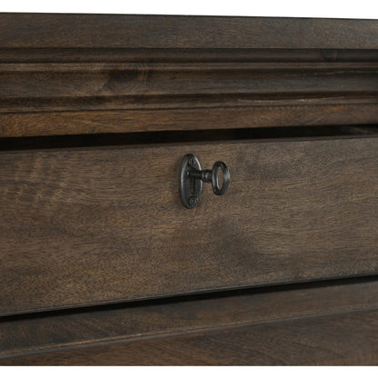 Adelaide Six-Drawer Mango Wood Chest Dresser by Classic Home in cocoa brown. Made from mango wood in a traditional style.