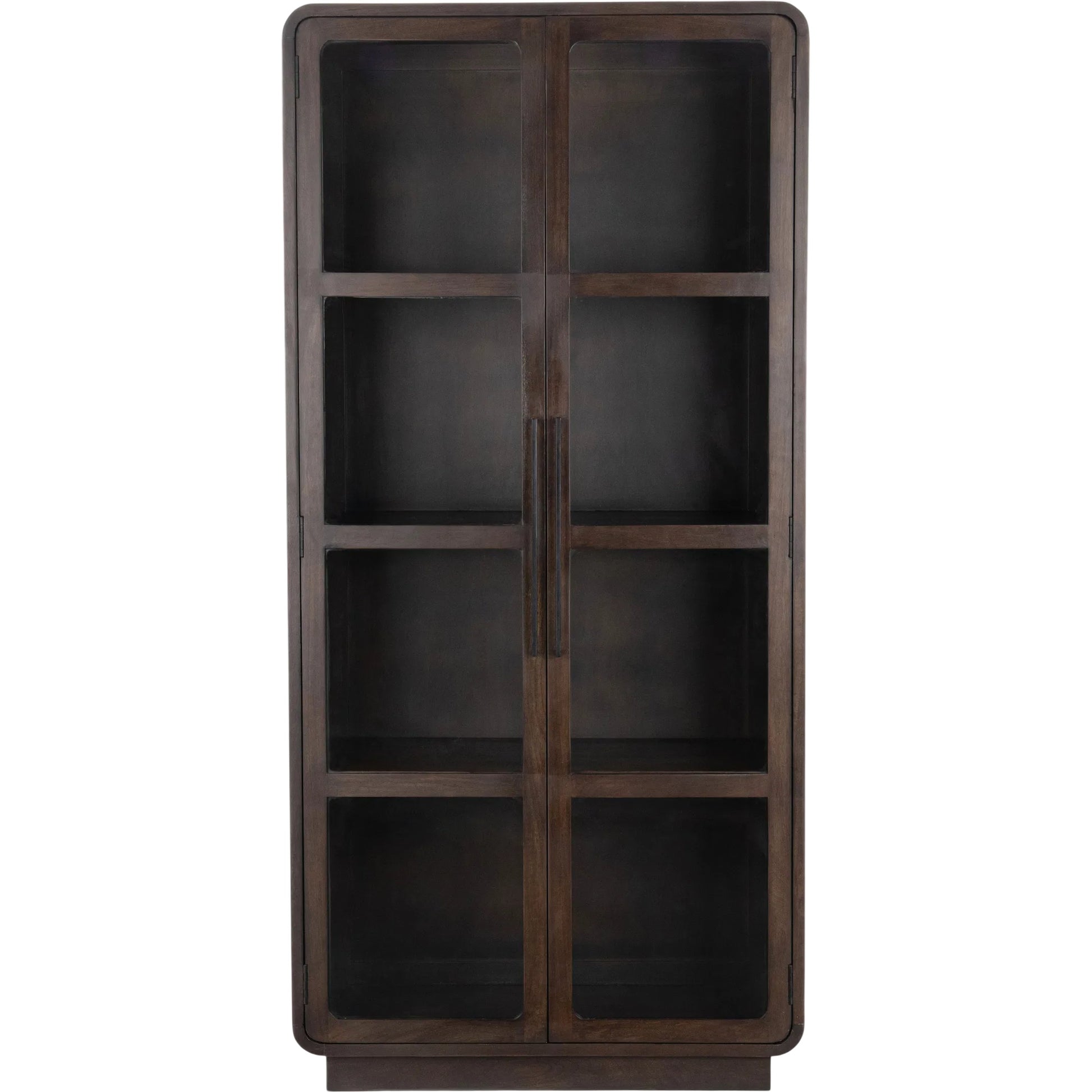 Rogers Mango Wood Curio Cabinet by Classic Home in brown. Made from mango wood in a modern style.