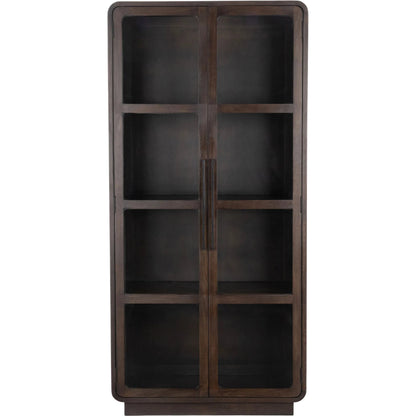 Rogers Mango Wood Curio Cabinet by Classic Home in brown. Made from mango wood in a modern style.