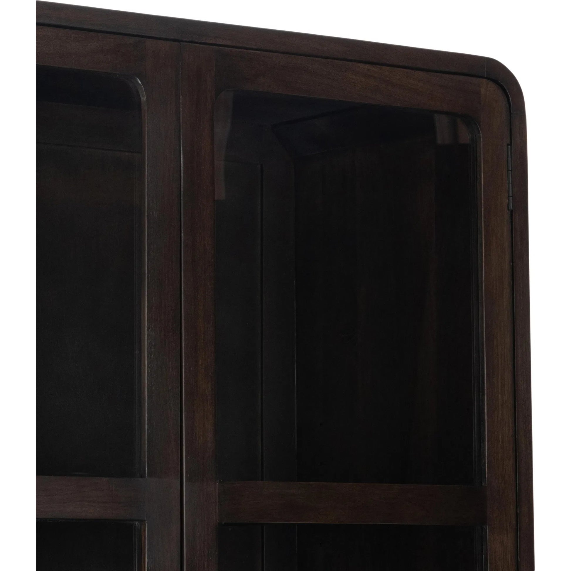 Rogers Mango Wood Curio Cabinet by Classic Home in brown. Made from mango wood in a modern style.