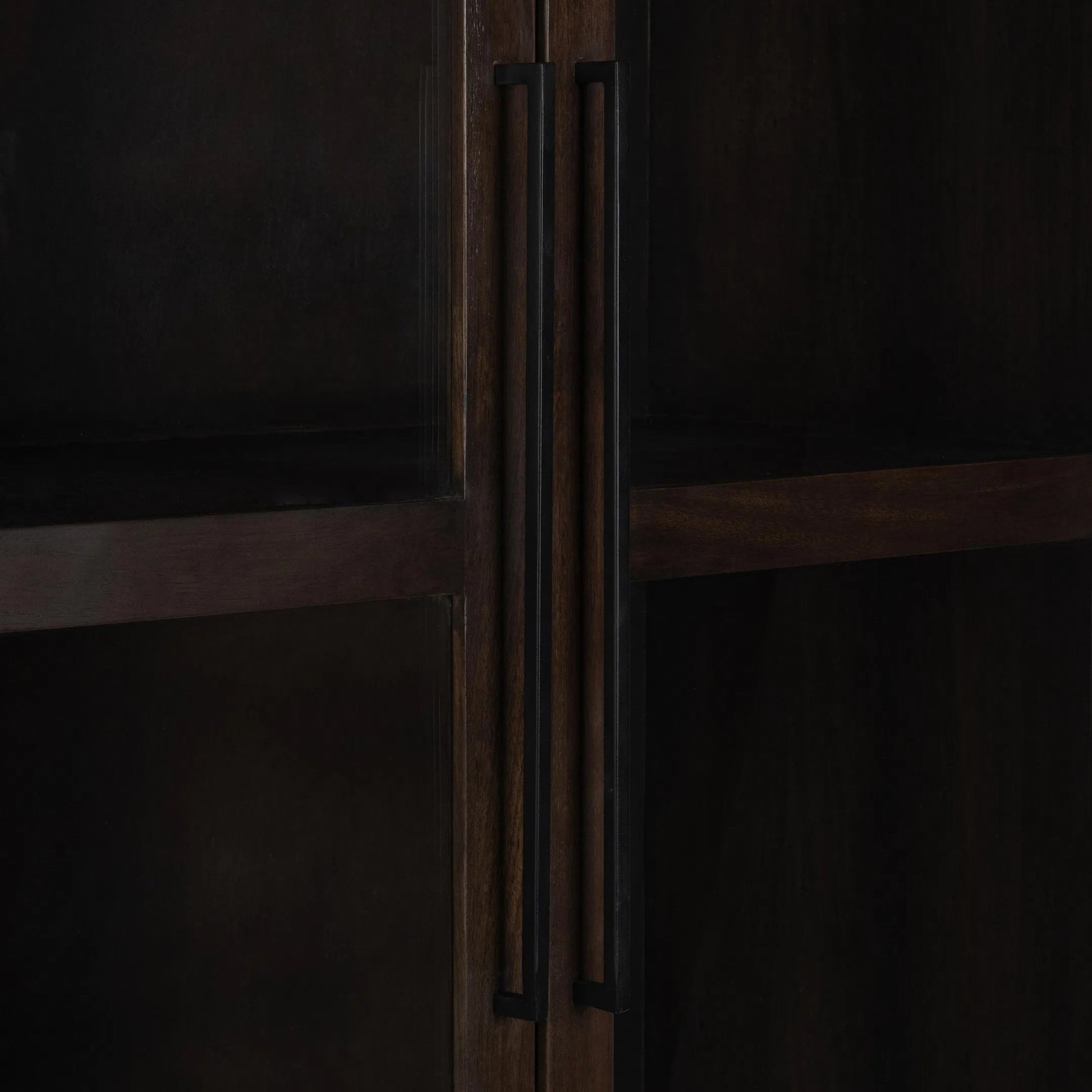 Rogers Mango Wood Curio Cabinet by Classic Home in brown. Made from mango wood in a modern style.