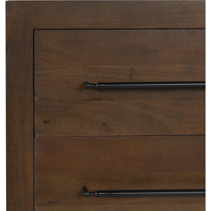 Jaxon Nine-Drawer Acacia Wood Dresser by Classic Home in cocoa brown. Made from acacia wood in a traditional style.