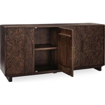Albero 4-Door Mango Wood Sideboard Buffet by Classic Home. Made from mango wood in a traditional style.