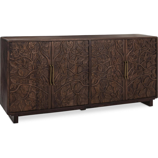 Albero 4-Door Mango Wood Sideboard Buffet by Classic Home. Made from mango wood in a traditional style.