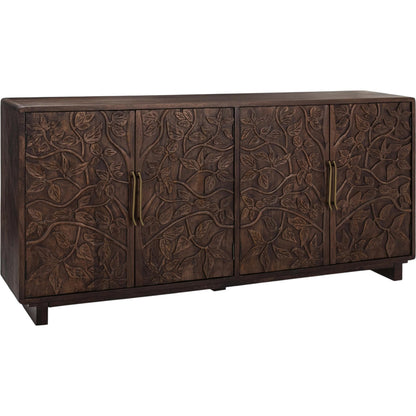 Albero 4-Door Mango Wood Sideboard Buffet by Classic Home. Made from mango wood in a traditional style.