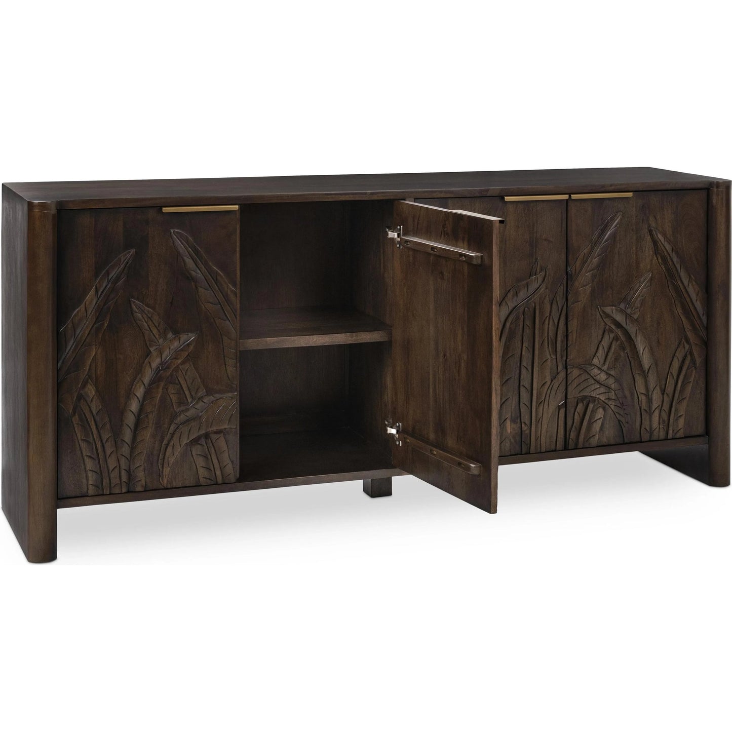 003 SI-2249251 | Additional Silo | Ledro Solid Wood Dark Brown Buffet Sideboard by Classic Home in dark brown. Made from mango wood in a traditional style.