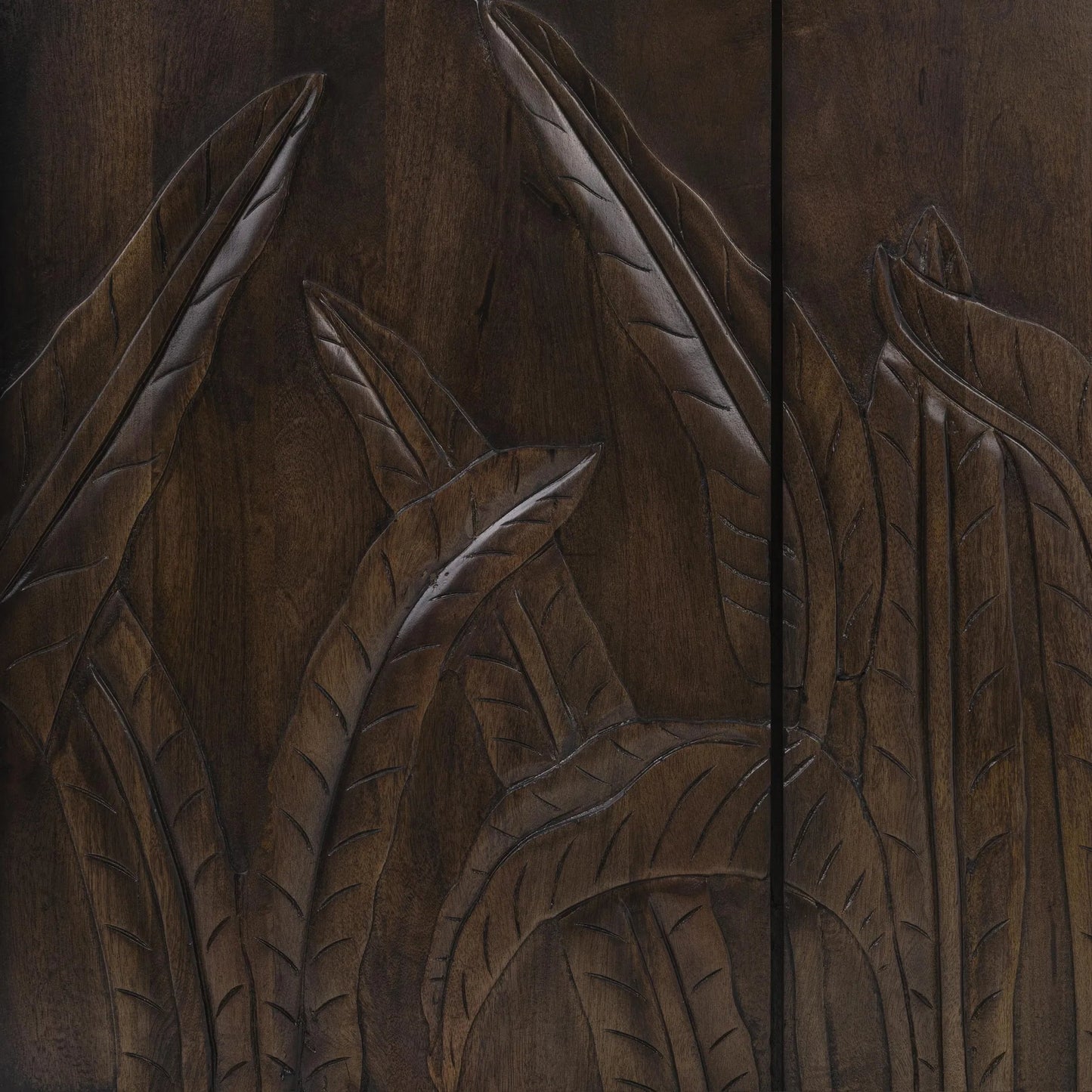 008 SI-2249251 | Closeup | Ledro Solid Wood Dark Brown Buffet Sideboard by Classic Home in dark brown. Made from mango wood in a traditional style.