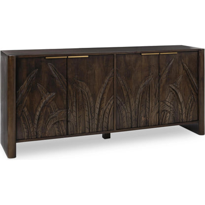 Ledro Solid Wood Dark Brown Buffet Sideboard by Classic Home in dark brown. Made from mango wood in a traditional style.