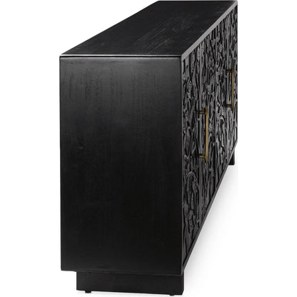 Albero 4-Door Mango Wood Sideboard Buffet by Classic Home. Made from mango wood in a traditional style.