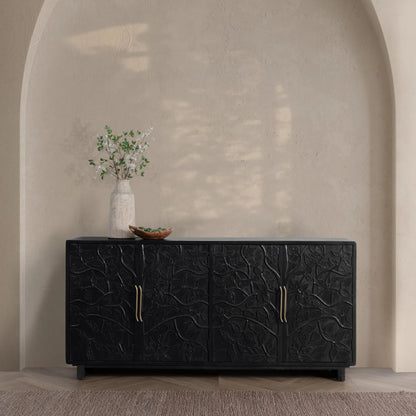 Albero 4-Door Mango Wood Sideboard Buffet by Classic Home. Made from mango wood in a traditional style.