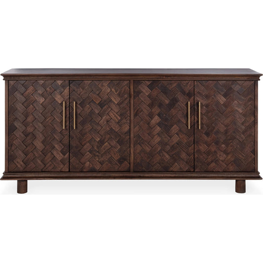 Shira Mango Wood Sideboard Buffet by Classic Home in brown. Made from mango wood in a traditional style.