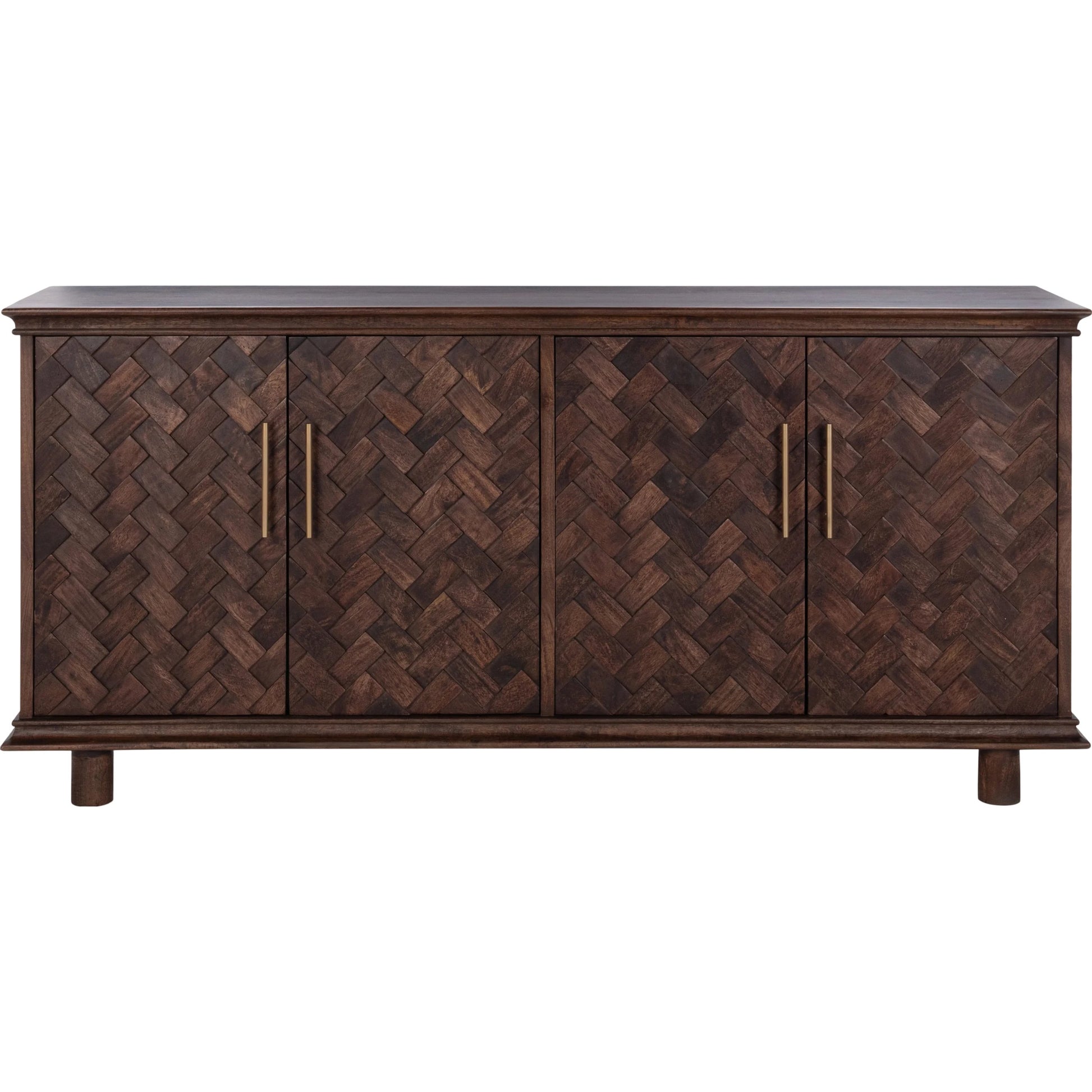 Shira Mango Wood Sideboard Buffet by Classic Home in brown. Made from mango wood in a unique style.
